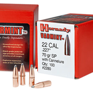 Hornady 2245 Traditional Varmint 22 Cal .224 50 gr Spire Point 100 Per Box/ 40 Case