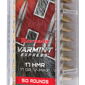 Hornady 83170 Varmint Express  17 HMR 17 gr Hornady V Max 50 Per Box/ 40 Case
