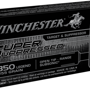WINCHESTER SUPER SUPPRESSED 350 LEGEND 265GR OPN TIP SUBSONIC 20RD BX 200RD CASE