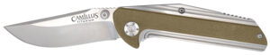 Camillus 19195 Sevens 2.75" Folding Plain Silver AUS-8 Carbonitride Titanium Blade, Desert Tan/SS G10/SS Handle