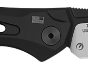 Kershaw 7650 Launch 13 Automatic 3.50" Folding Wharncliffe Plain Black Cerakote w/Satin Grind CPM 154 SS Blade, Black Anodized Aluminum Handle