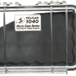 Pelican 1040025100 Micro Case  Black/Clear Polycarbonate 7.50" Long
