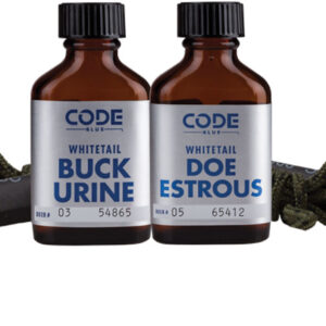 Code Blue OA1074 Double Drag Combo  Deer Attractant Doe In Estrus/Buck Urine 1 oz Bottles