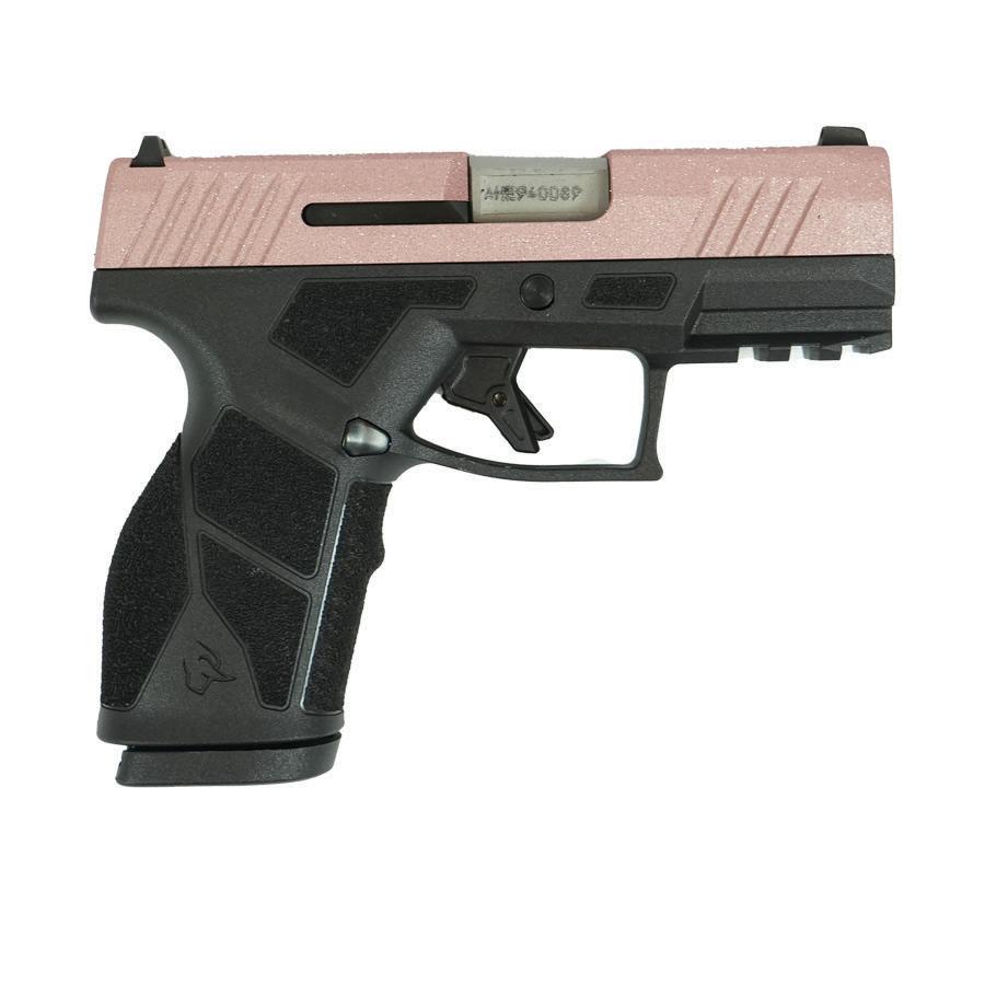 https3A2F2Fmedia.chattanoogashooting.com2Fimages2Fproduct2FTX1GX2931RGG2Ftaurus_gx2_rose_gold_litter_handgun_9mm_luger_13rd_magazines_2_3.38_barrel_black_frame_custom_slide_tx1gx2931rgg_0001_Ri.jpg