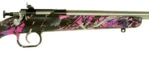 Crickett KSA2167 Youth  22 LR 1rd 16.12" Stainless Steel Barrel, Fixed Front/Adjustable Rear Peep Sights, Hydro Dipped Muddy Girl Synthetic Stock w/11.5" LOP, Rebounding Firing Pin Safety