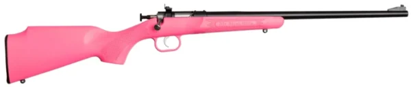 Crickett KSA2220 Youth  22 LR 1rd 16.12" Blued Barrel & Receiver, Fixed Front/Adjustable Rear Peep Sights, Pink Synthetic Stock w/11.5" LOP, Rebounding Firing Pin Safety