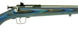 Crickett KSA2223 Youth  22 LR 1rd 16.12" Stainless Steel Barrel, Fixed Front/Adjustable Rear Peep Sights, Blue Laminate Stock w/11.5" LOP, Rebounding Firing Pin Safety