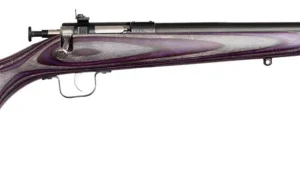 Crickett KSA2227 Youth  22 LR 1rd 16.12" Blued Barrel & Receiver, Fixed Front/Adjustable Rear Sights, Purple Laminate Stock w/11.5" LOP, Rebounding Firing Pin Safety