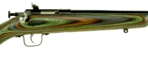 Crickett KSA2252 Youth  22 LR 1rd 16.12" Blued Barrel & Receiver, Fixed Front/Adjustable Rear Peep Sights, Camo Laminate Stock w/11.5" LOP, Rebounding Firing Pin Safety