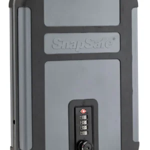 SnapSafe 75241 TrekLite Lock Box XL Combination Entry Gray Polycarbonate Holds 1 Handgun 10" W x 7" H x 2" D