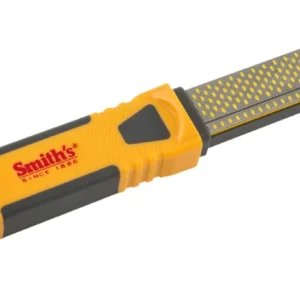 Smiths Products DCS4 Diamond Combination Sharpener Hand Held 4" Fine, Coarse Diamond Sharpener Rubber Handle Yellow