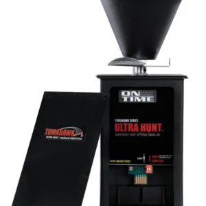 On Time 43005 Tomahawk Ultra Hunt Feeder Black Waterproof High-Impact Composite, Heavy Duty Motor, Dawn-Dusk Mode Operation, 4 Feed Times with 1-20 Second Duration, Universal Mount