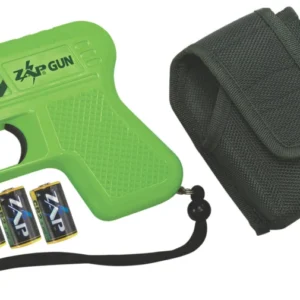 Zap ZAPGUN Zap Gun Stun Gun/Flashlight Range of Close Contact Green Plastic