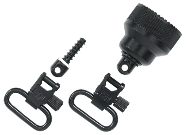 Uncle Mike's 18015 Mag Cap Swivel Set made of Steel with Blue Finish, 1" Loop Size & Quick Detach Style for  20 Gauge Remington 870 & 870 Youth Includes Two Super Swivels