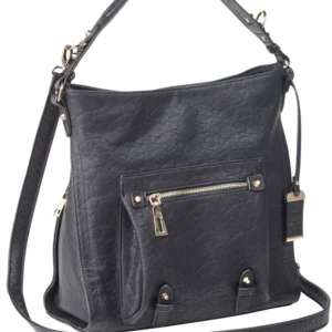 Bulldog BDP053 Hobo Purse w/Holster Black Leather Most Sm Pistols & Revolvers Right Hand
