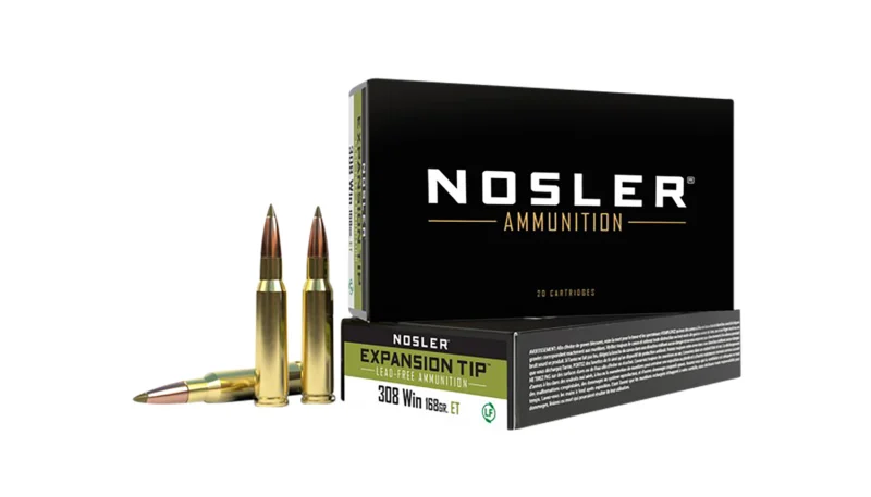 Nosler 40035 E-Tip 308Win 168gr E Tip Lead Free 20 Per Box/10 Case