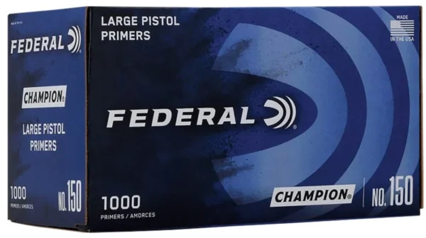 Federal 150 Champion Large Pistol Multi Caliber Handgun 1000 Per Box/5 Case