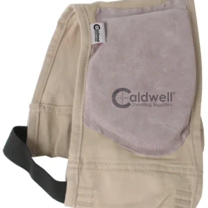 Caldwell 300010 Magnum Recoil Shield Tan Cloth w/Leather Pad