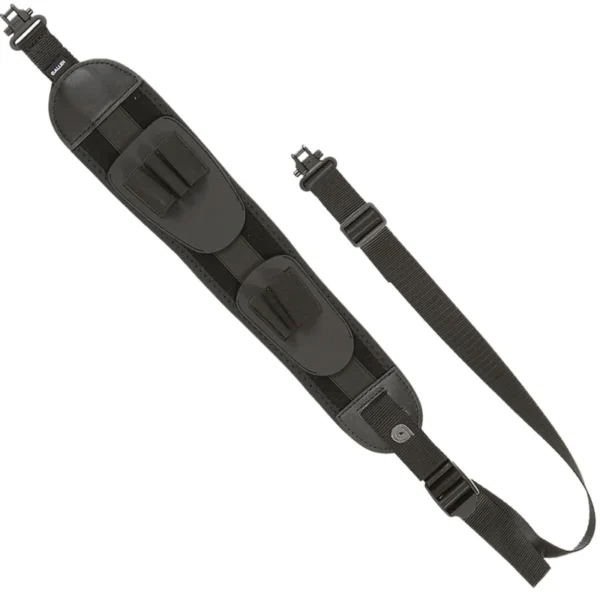 Allen 8888 Denali  Rifle Sling w/Swivels Black Neoprene w/Slip-Proof Sharkskin Back, Adjustable Length 22" to 42", 3" Wide, 5 Cartridge Loops