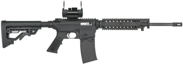 Mossberg 37232 715T Flat Top Tactical Full Size 22 LR 10+1 16.25" Barrel, Blued Metal Finish & A2 Adjustable Black Synthetic Stock Right Hand Includes Red Dot