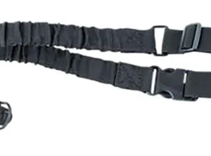 Caldwell 156215 Single Point Tactical Sling Black Nylon with Adjustable Bungee Design, Quick Detach Carabiner, for AR Platform Rifles