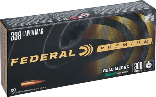 FEDERAL GOLD MEDAL 338 LAPUA - MAG 300GR MATCH 20RD 10BX/CS - Image 2