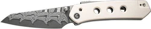 CIVIVI KNIFE VISION FG 3.54" - IVORY G-10/DAMASCUS BLADE - Image 2