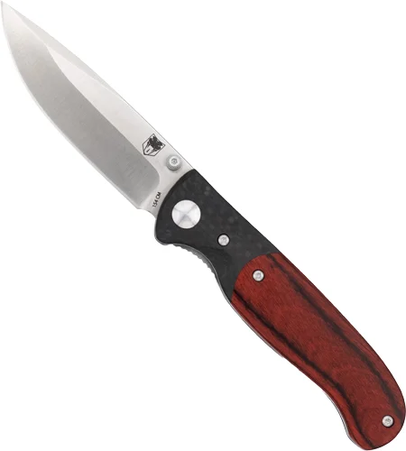 COBRATEC BARON FOLDER 3.25" - PAKKAWOOD/CARBON FIBER/SS - Image 2