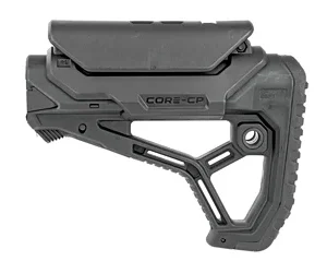 FAB DEF AR15 STOCK W/CHEEK REST BLK