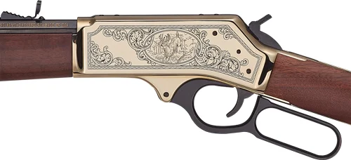 HENRY BRASS SIDE GATE 30-30 - 20" BRASS WALNUT WILDLIFE ED. - Image 3