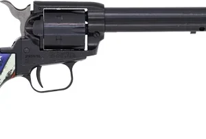 HERITAGE 22LR 6.5" FS BLUED - DISTRESSED FLAG GRIP