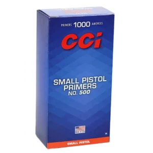 CCI 500 STD SMALL PISTOL PRIMER 100 RD/BX 10BX/BRICK 50 BX/CS