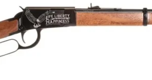 Rossi Rio Bravo Lever Action Rifle - Black | .22 WMR | 20" Barrel | 12rd | Hardwood Stock & Forend | Eagle Engraving